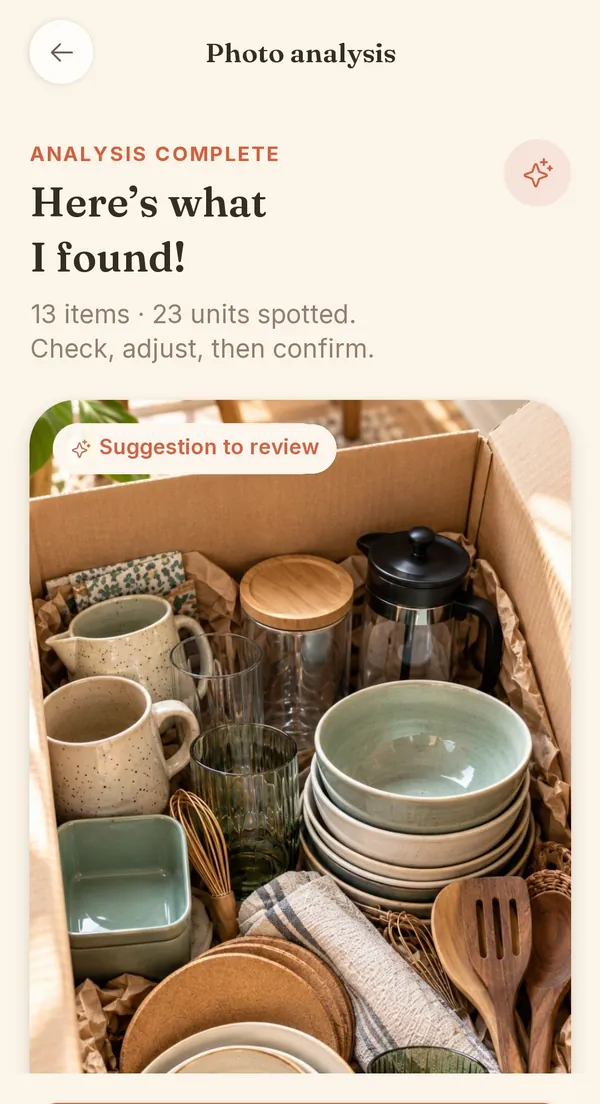BoxTales screen: “Here’s what I found!”